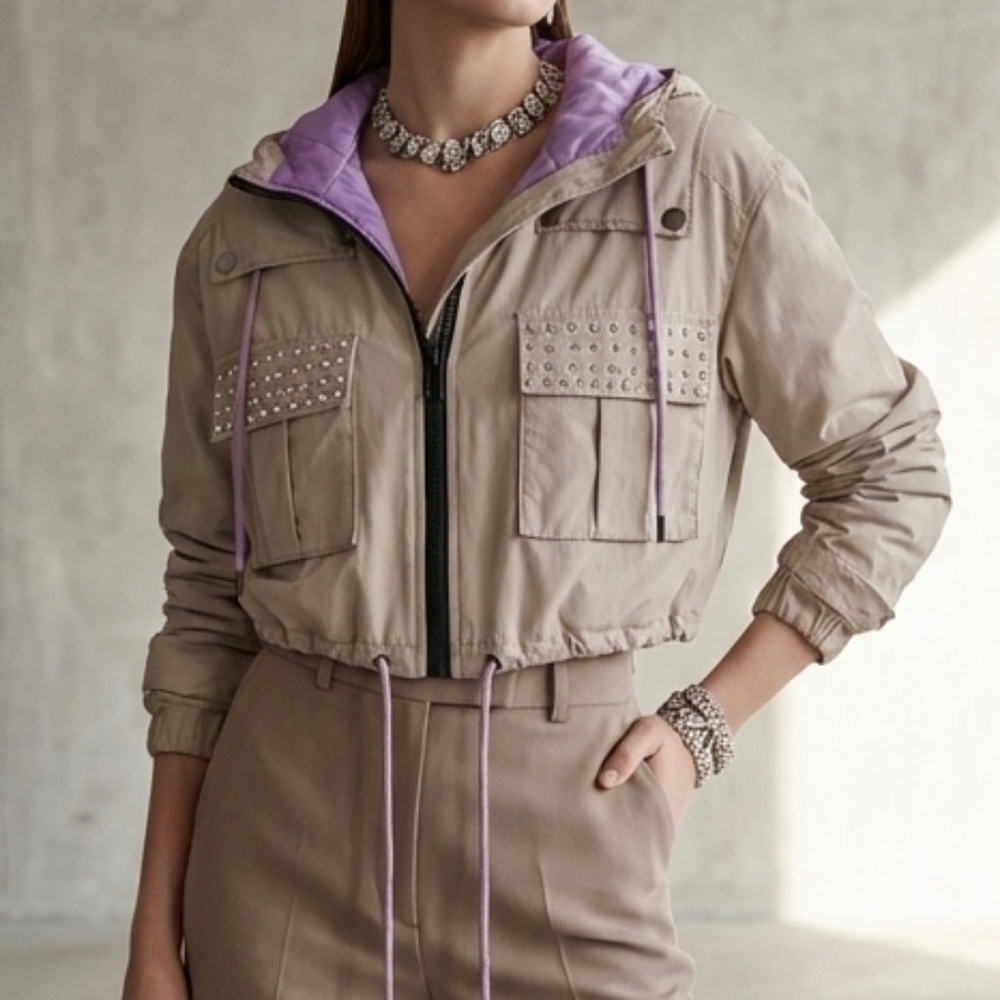 Jocelyn beaded shirt jacket